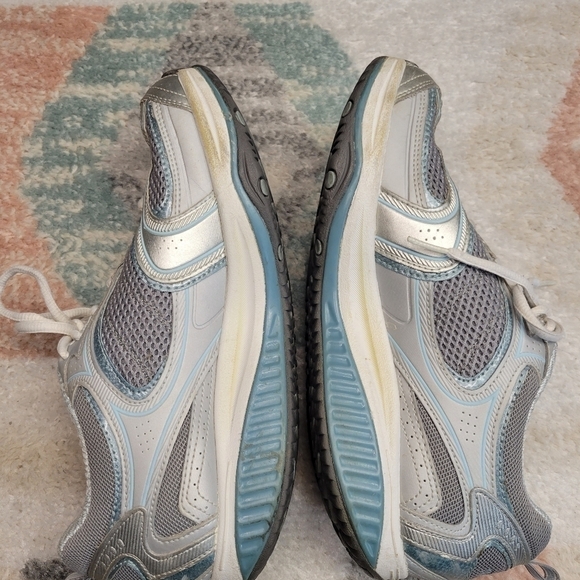 Skechers Shape Ups Walking Shoes Blue Silver  Size 8.5 - Picture 3 of 9